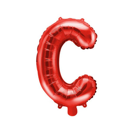 Folie Ballon Letter C Rood Leeg 35cm van Partydeco koop je bij Partywinkel