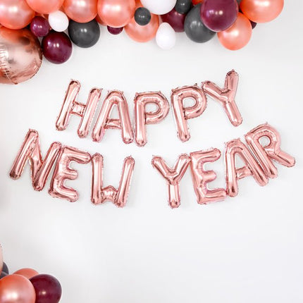 Folie Ballon Letter E Rose Goud Leeg 35cm van Partydeco koop je bij Partywinkel