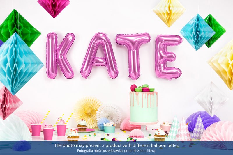 Folie Ballon Letter F Roze Leeg 35cm van Partydeco koop je bij Partywinkel