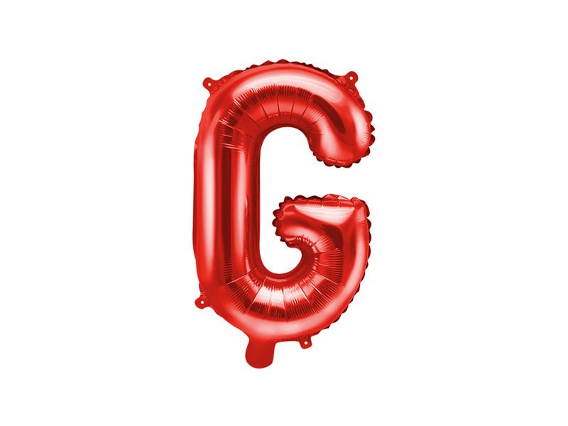 Folie Ballon Letter G Rood Leeg 35cm van Partydeco koop je bij Partywinkel