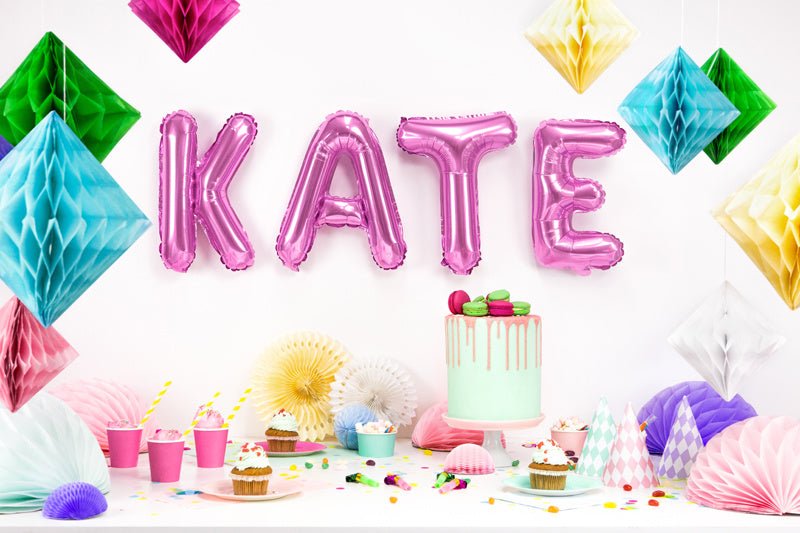 Folie Ballon Letter K Roze Leeg 35cm van Partydeco koop je bij Partywinkel