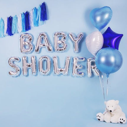 Folie Ballon Letter O Zilver Leeg 35cm van Partydeco koop je bij Partywinkel