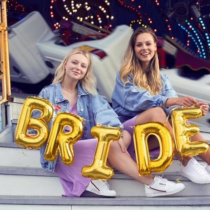 Folie Ballon Letter R Goud Leeg 35cm van Partydeco koop je bij Partywinkel