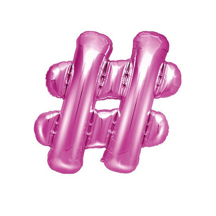Folie Ballon Letter  Roze Leeg 35cm van Partydeco koop je bij Partywinkel
