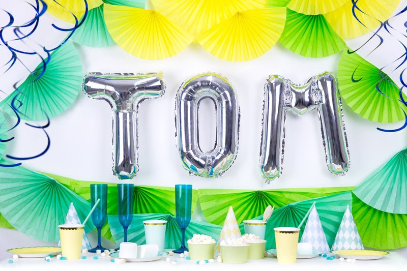 Folie Ballon Letter T Zilver Leeg 35cm van Partydeco koop je bij Partywinkel