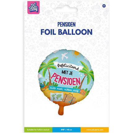 Folie ballon - Pensioen van Paper Dreams koop je bij Partywinkel