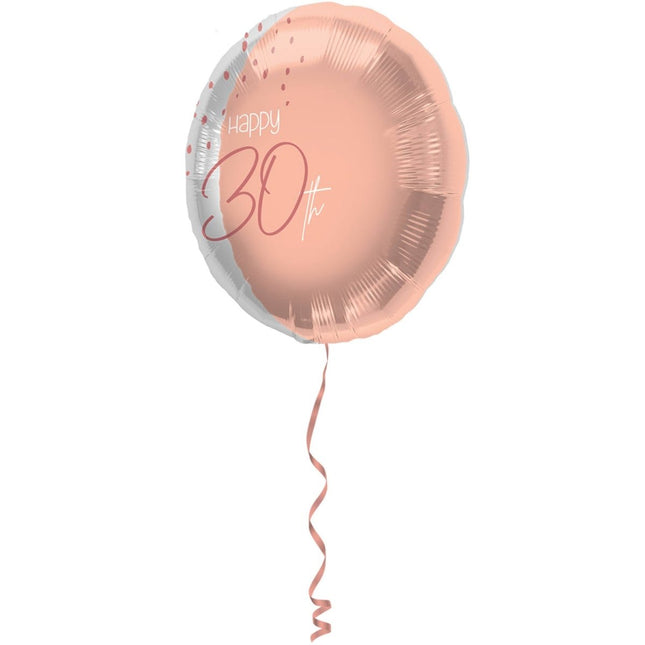 Folieballon Elegant Lush Blush 30 Jaar - 45cm van Folat koop je bij Partywinkel