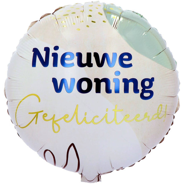 Folieballon 'Gefeliciteerd! Nieuwe Woning' - 45 cm van Folat koop je bij Partywinkel