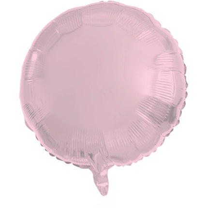 Folieballon Rond Pastel Roze Metallic Mat - 45 cm van Folat koop je bij Partywinkel