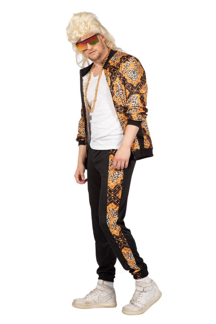 Fout Trainingspak Zwart/Goud Heren van Wilbers & Wilbers koop je bij Partywinkel