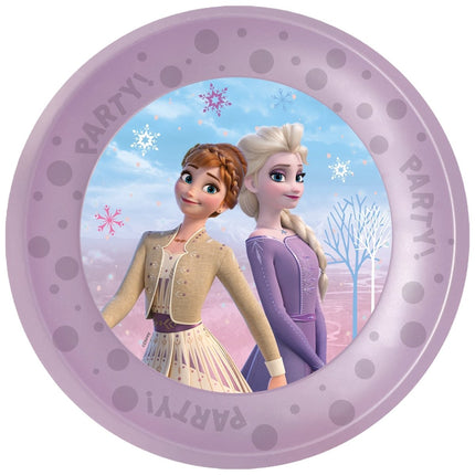 Frozen Borden Herbruikbaar 21cm 4st van Procos koop je bij Partywinkel