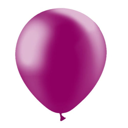 Fuchsia Ballonnen Metallic 30cm 10st van Balloonia koop je bij Partywinkel