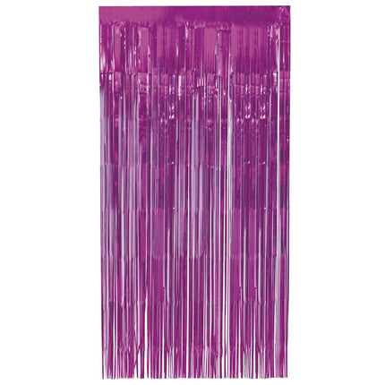 Fuchsia Deurgordijn Metallic 2m van Unique koop je bij Partywinkel