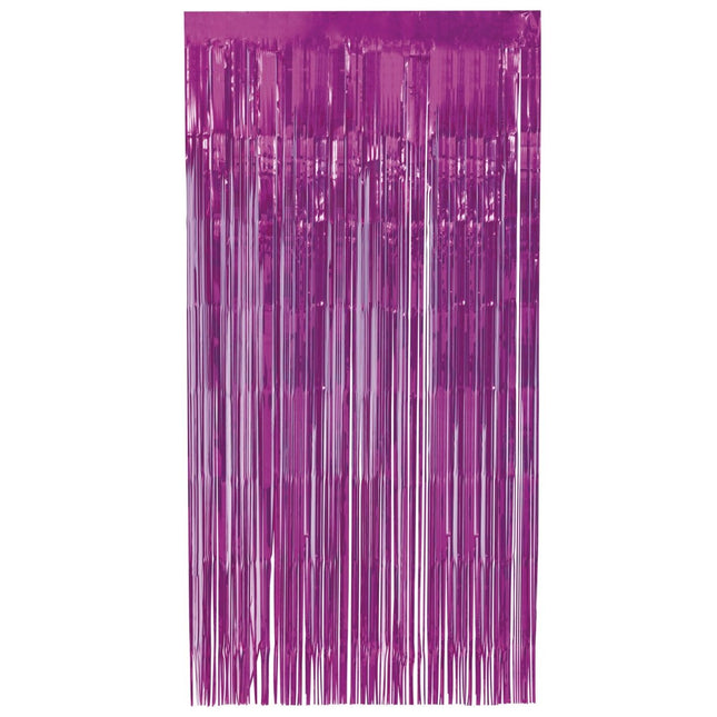 Fuchsia Deurgordijn Metallic 2m van Unique koop je bij Partywinkel