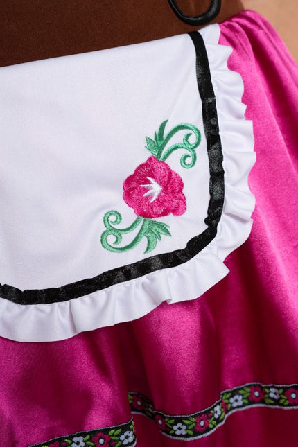 Fuchsia Dirndl Jurk Oktoberfest Fay van Partychimp koop je bij Partywinkel