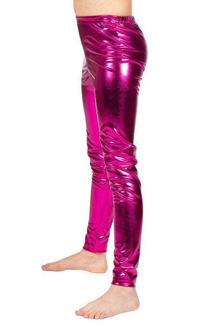 Fuchsia Legging Metallic van Wilbers & Wilbers koop je bij Partywinkel