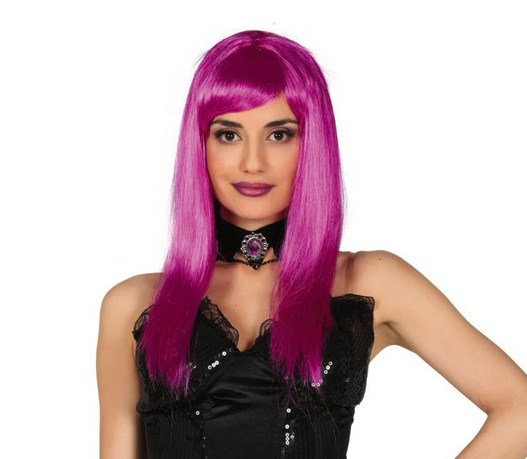 Fuchsia Pruik van Fiestas Guirca koop je bij Partywinkel