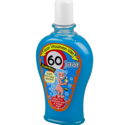 Fun Shampoo 60 Jaar Vrouw 350ml van Paper Dreams koop je bij Partywinkel