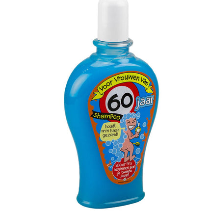 Fun Shampoo 60 Jaar Vrouw 350ml van Paper Dreams koop je bij Partywinkel