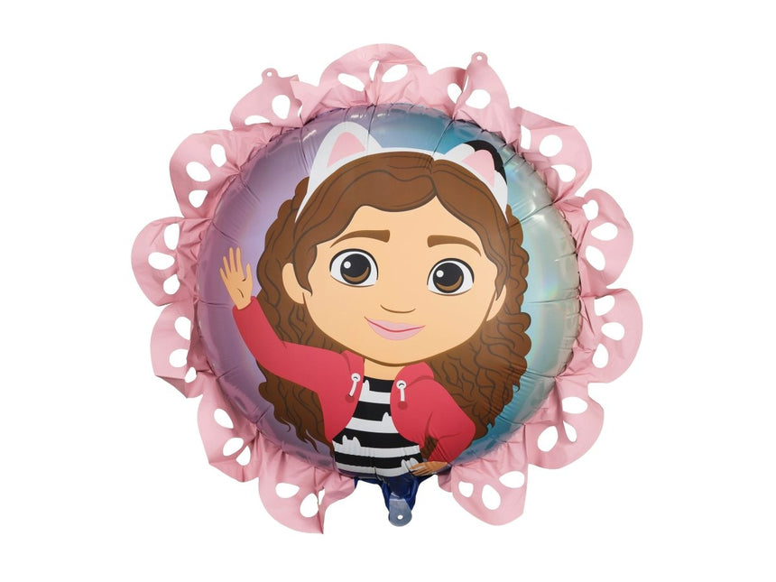 Gabby's Dollhouse Folie Ballon Met Ruffle, 52x52 cm van Partydeco koop je bij Partywinkel