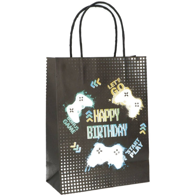 Gaming Party Cadeautasje Happy Birthday 27cm 6st van Folat koop je bij Partywinkel