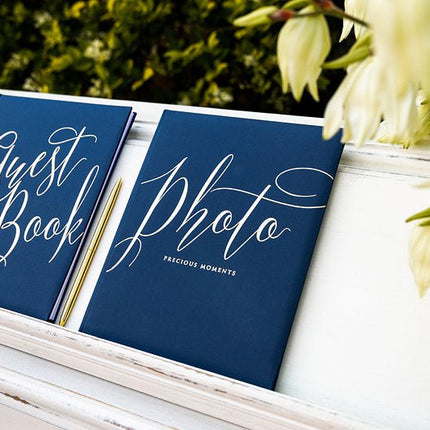 Gastenboek Blauw 24,5cm van Partydeco koop je bij Partywinkel