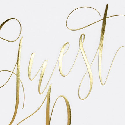 Gastenboek Gouden Letters 24,5cm van Partydeco koop je bij Partywinkel