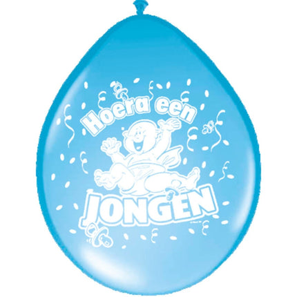 Geboorte Ballonnen Jongen 30cm 8st van Folat koop je bij Partywinkel