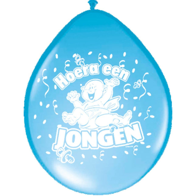 Geboorte Ballonnen Jongen 30cm 8st van Folat koop je bij Partywinkel
