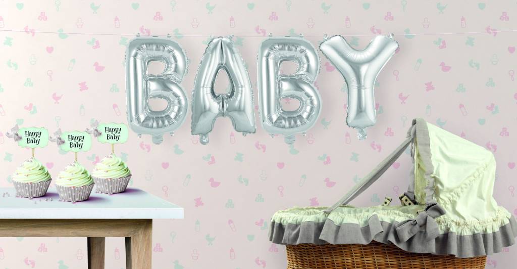 Geboorte Ballonnen Letter Set Baby 36cm van Folat koop je bij Partywinkel