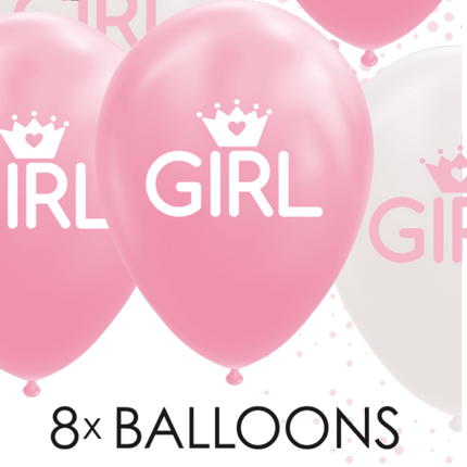 Geboorte Ballonnen Meisje 30,5cm 8st van WeFiesta koop je bij Partywinkel