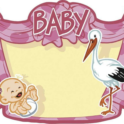 Geboorte Deurbord Meisje 45cm van Haza Witbaard koop je bij Partywinkel