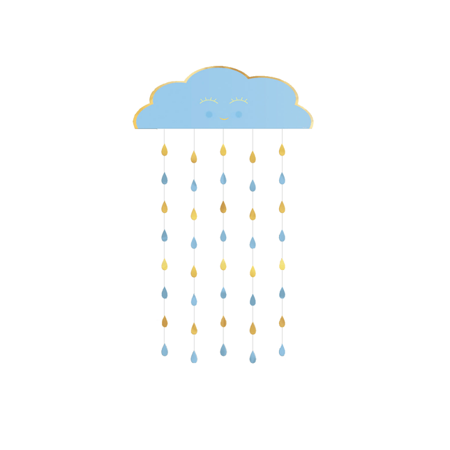 Geboorte Deurgordijn Wolk Jongen 1,9m van Riethmueller koop je bij Partywinkel