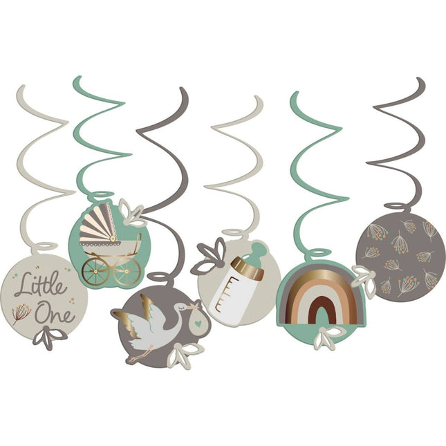 Geboorte Hangdecoratie Little One 6st van Folat koop je bij Partywinkel