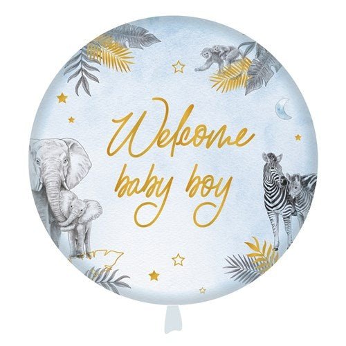 Geboorte Helium Ballon Safari Leeg 45cm van Haza Witbaard koop je bij Partywinkel