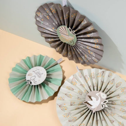 Geboorte Papieren Waaiers Little One 3st van Folat koop je bij Partywinkel