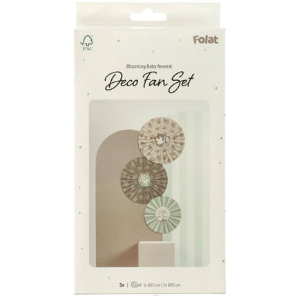 Geboorte Papieren Waaiers Little One 3st van Folat koop je bij Partywinkel