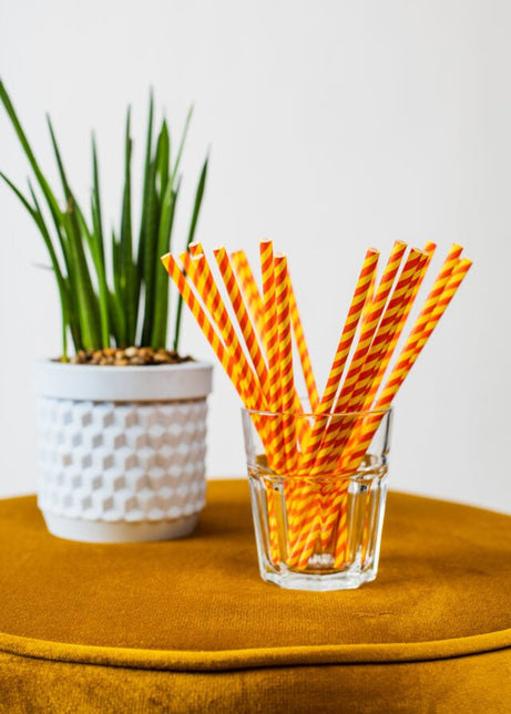 Geel Rode Rietjes Karton 20st van WeFiesta koop je bij Partywinkel