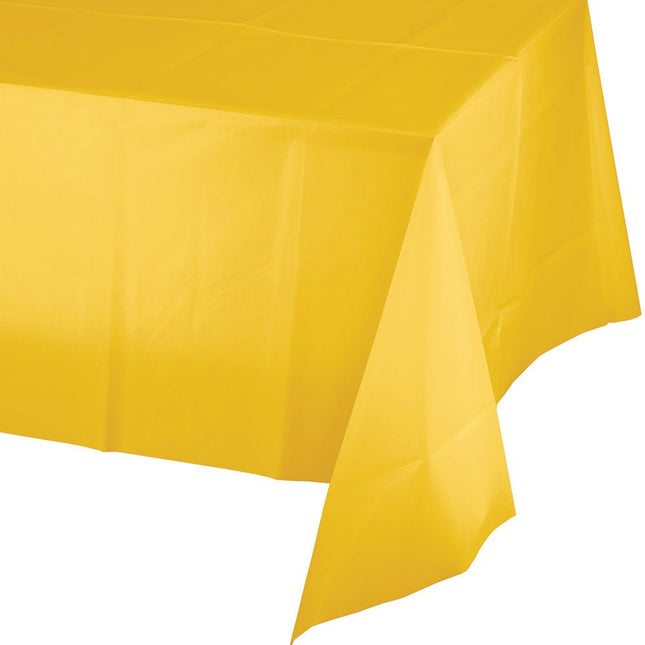 Geel Tafelkleed Plastic 2,74m van Creative Converting koop je bij Partywinkel