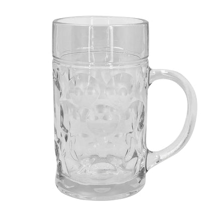 Geel Witte Bierpul Glas Xxl van Boland koop je bij Partywinkel