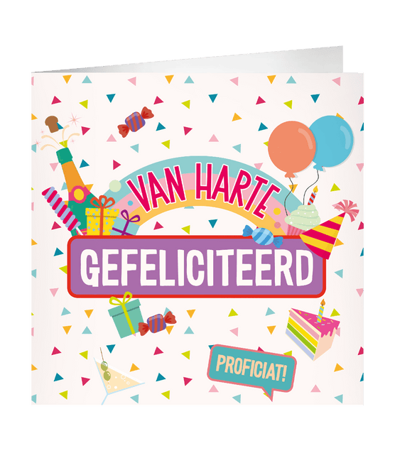 Gefeliciteerd Wenskaart 23cm van Paper Dreams koop je bij Partywinkel