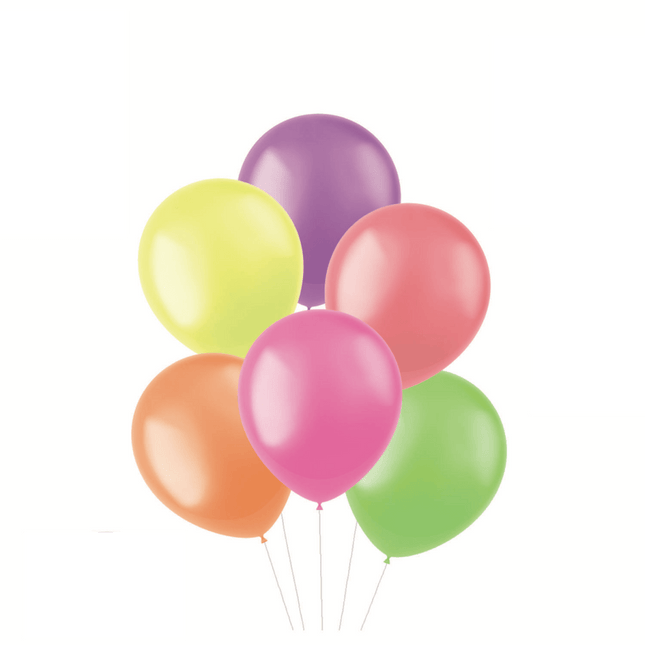 Gekleurde Ballonnen Neon 33cm 10st van Folat koop je bij Partywinkel