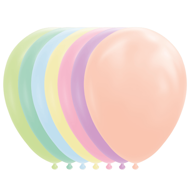 Gekleurde Ballonnen Pastel Macaron 30cm 50st van WeFiesta koop je bij Partywinkel