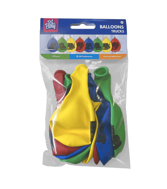 Gekleurde Ballonnen Trucks 30cm van Paper Dreams koop je bij Partywinkel