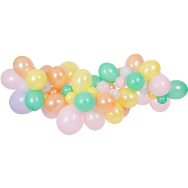 Gekleurde Ballonnenboog Pastel 66 delig van Folat koop je bij Partywinkel