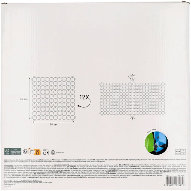 Gekleurde Deurgordijn 30cm 12st van Folat koop je bij Partywinkel