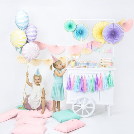 Gekleurde Feesthoedjes Pastel 16cm 6st van Partydeco koop je bij Partywinkel