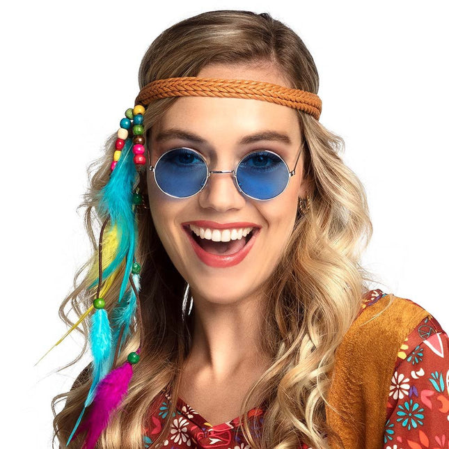 Gekleurde Hippie Bril 3st van Boland koop je bij Partywinkel