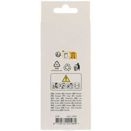 Gekleurde Kaarsen Pastel Gedraaid 6st van Folat koop je bij Partywinkel