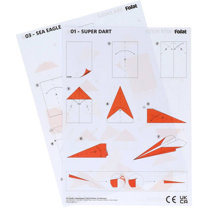 Gekleurde Knutselset Papieren Vliegtuigjes 12st van Folat koop je bij Partywinkel